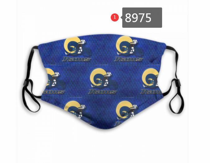 2020 NFL Los Angeles Rams #2 Dust mask with filter